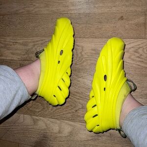 Neon Yellow Echo Storm Nitro Crocs